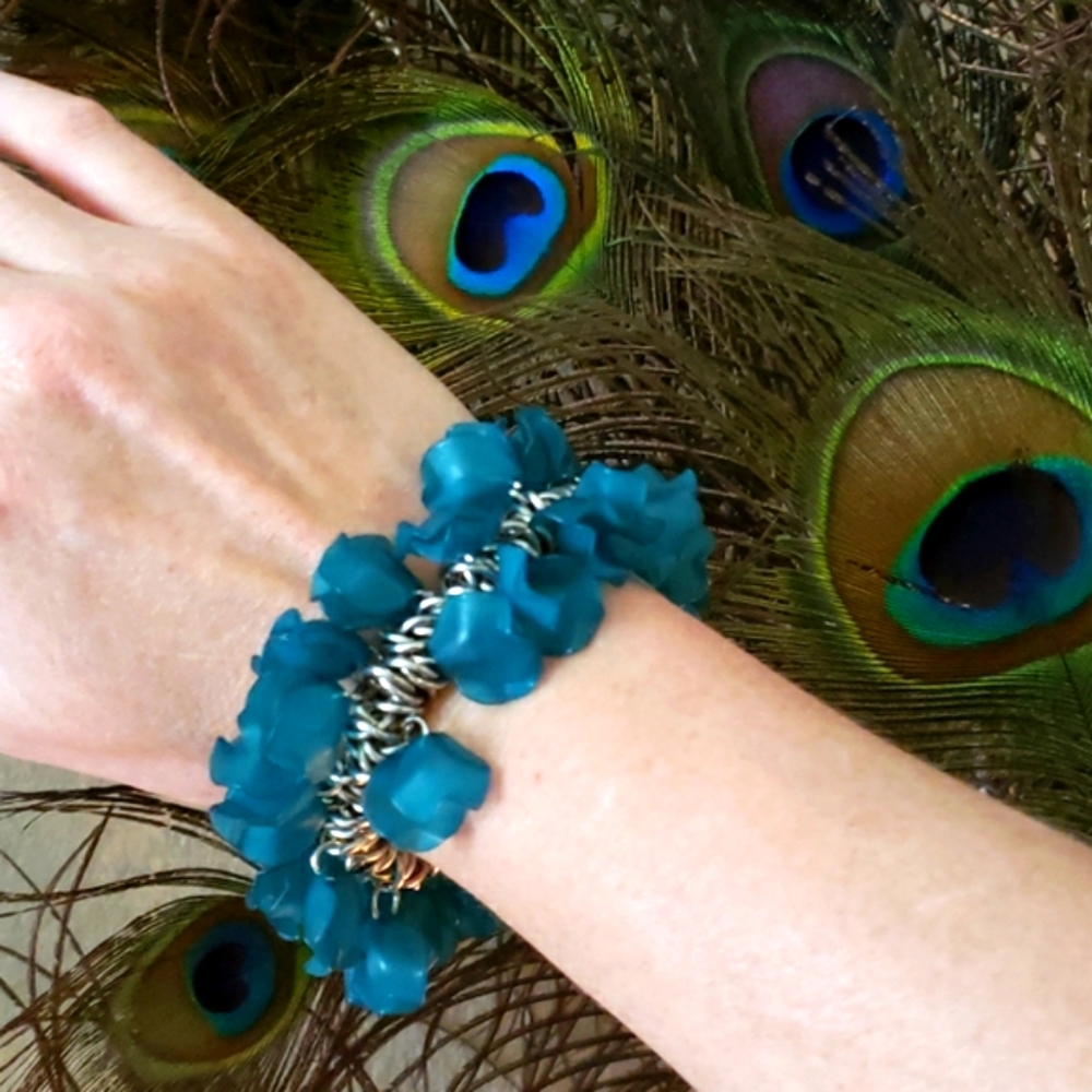 Flower petals mermaid bracelet